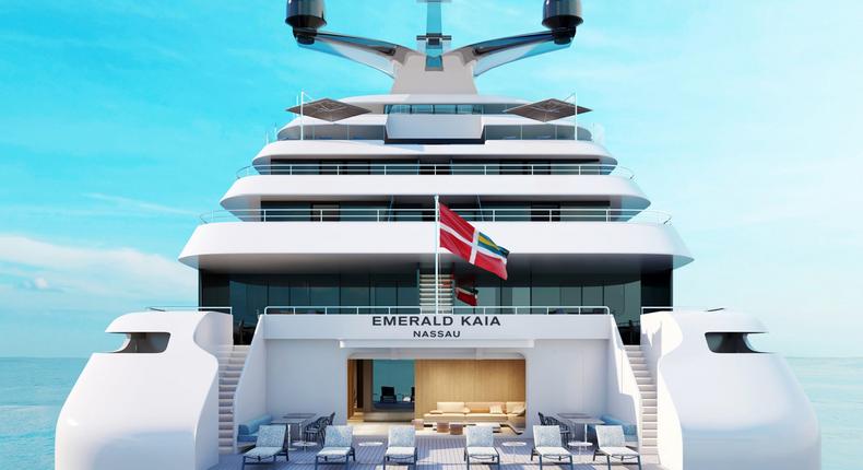 Castro said cabins for its upcoming winter itineraries in the Caribbean are off to a very healthy start and are being booked earlier than usual.  Its upcoming Kaia is shown in a render.Scenic Group