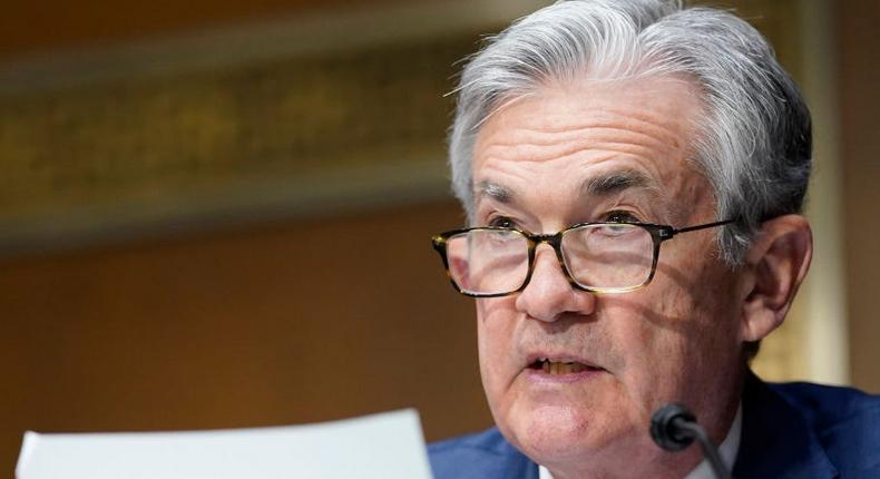 Fed Chair Jerome Powell testifies about the CARES Act report on December 1, 2020.
