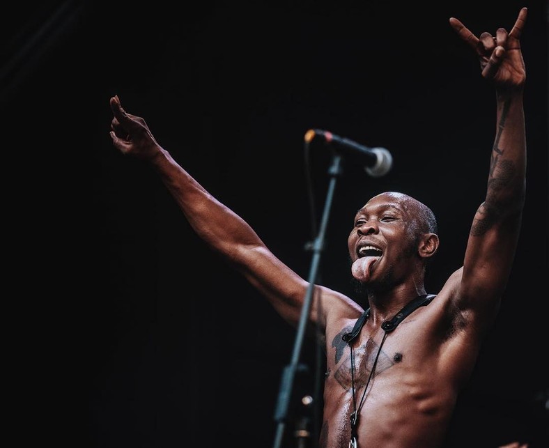 When asked what he would when he gets to the scene, Seun Kuti ended it with a Yoruba parable which says ''The name that you want to give to your child is already in your stomach."[Instagram/BigBirdKuti]