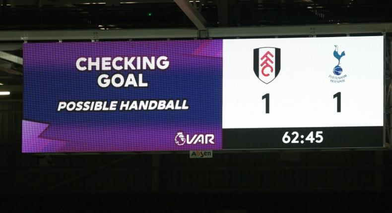 Fulham were denied an equaliser after a handball in the lead-up to Josh Maja's goal against Tottenham