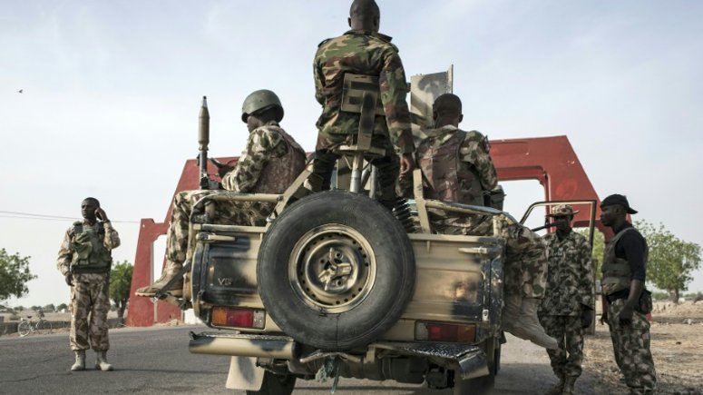 Nigerian soldiers on duty in the troubled northeast (Punch) 