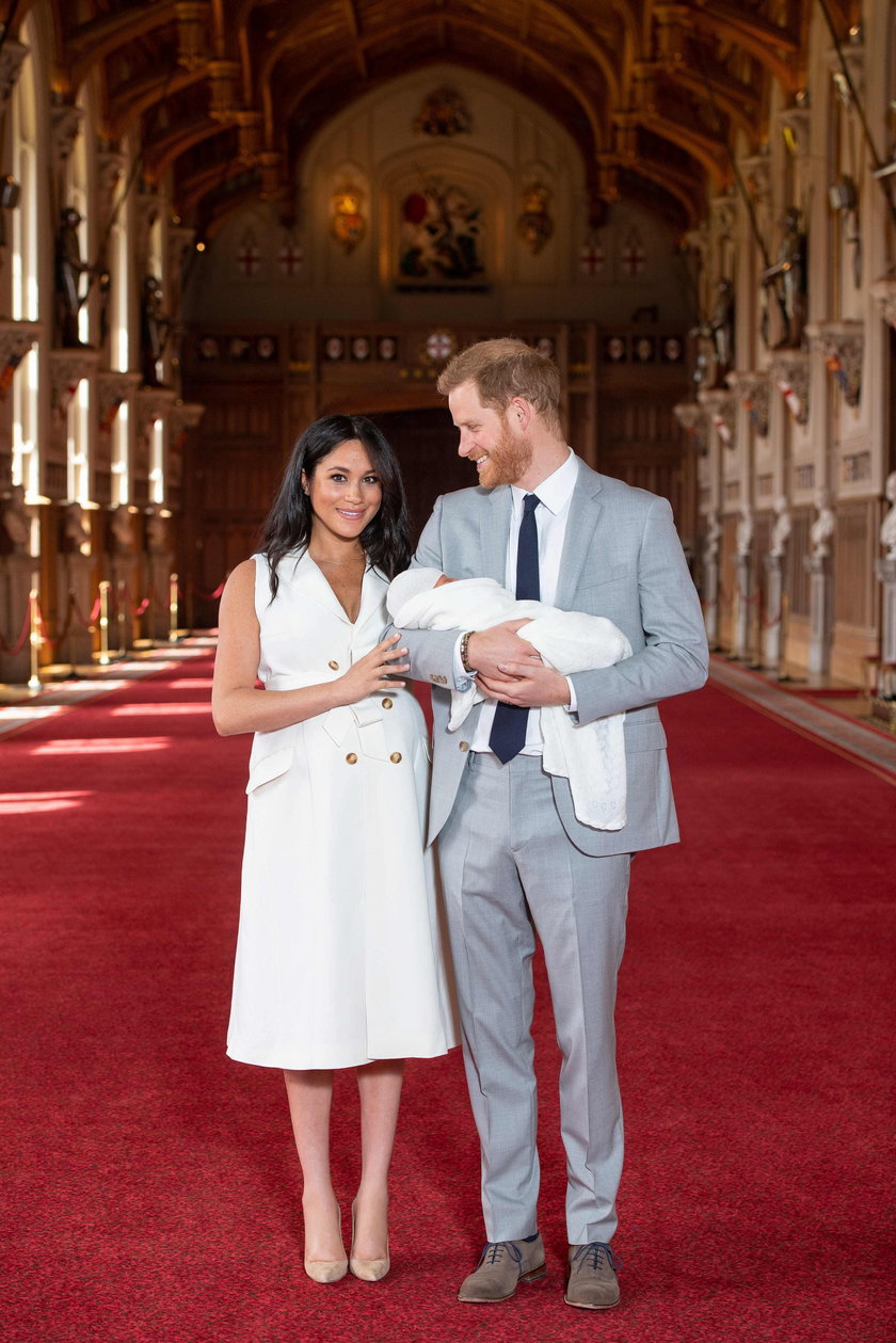 Meghan Markle i książę Harry z synem