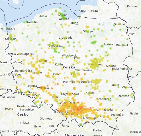 Smog w Polsce - 13 grudnia 2018 r.