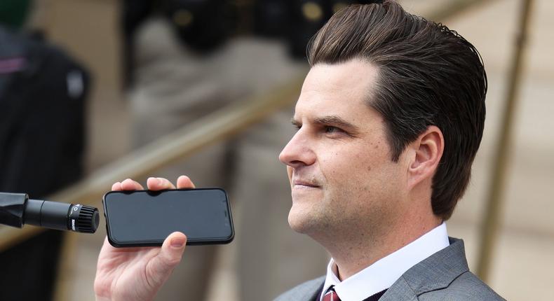 Matt Gaetz's phone was seized by federal agents investigating the sex trafficking allegations surrounding him.
