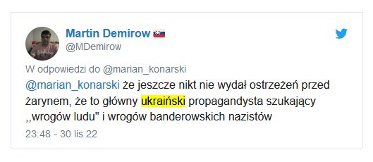 Źródło: Twitter. Tweet nie jest już dostępny, zrzut ekranu wykonano w grudniu 2022 roku.