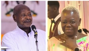 President Museveni acknowledged his former university-mate Aisha Buruku at the thanksgiving