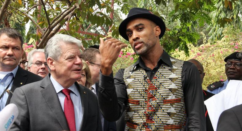 Ade Bantu with President of Germany Joachim Gauck