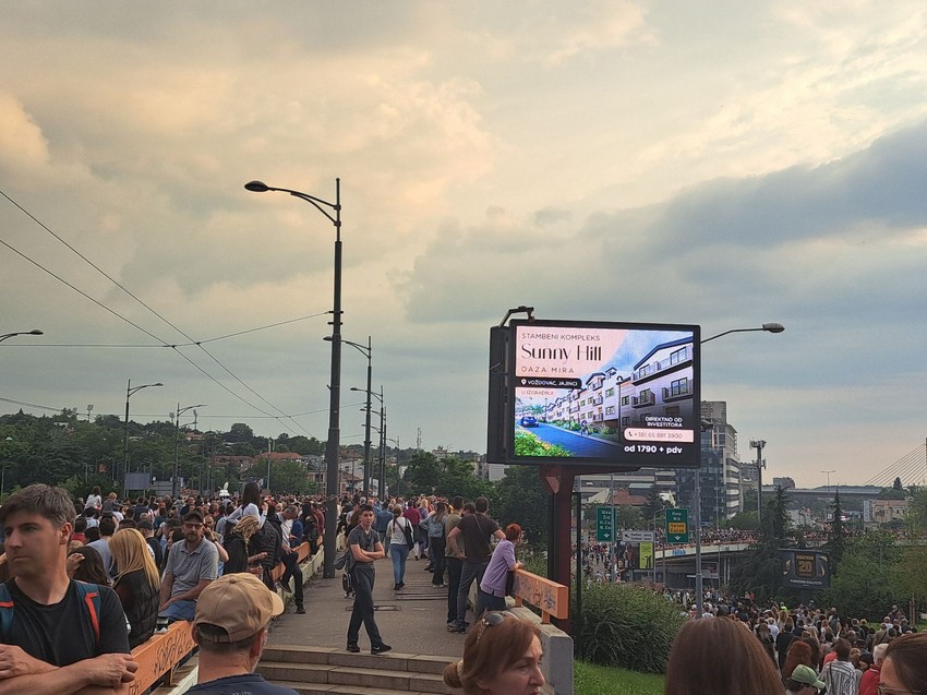 Demonstranti na Mostarskoj petlji