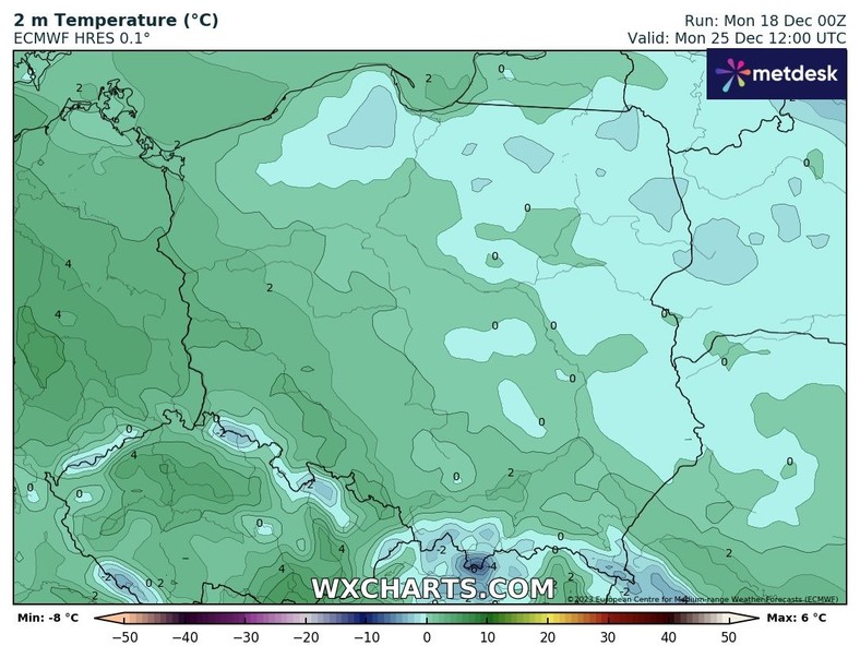 W święta niewykluczone jest większe ochłodzenie, ale krótkie