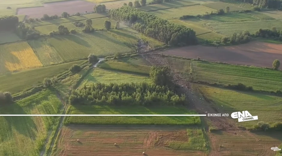 Snimak pada aviona u Grčkoj iz drona
