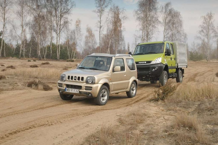 Suzuki Jimny, Iveco Daily 4x4, Suzuki, Iveco, samochód, auto, SUV, 4x4,