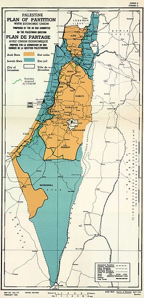 Plan podziału Palestyny sprzed wojny w 1948 roku