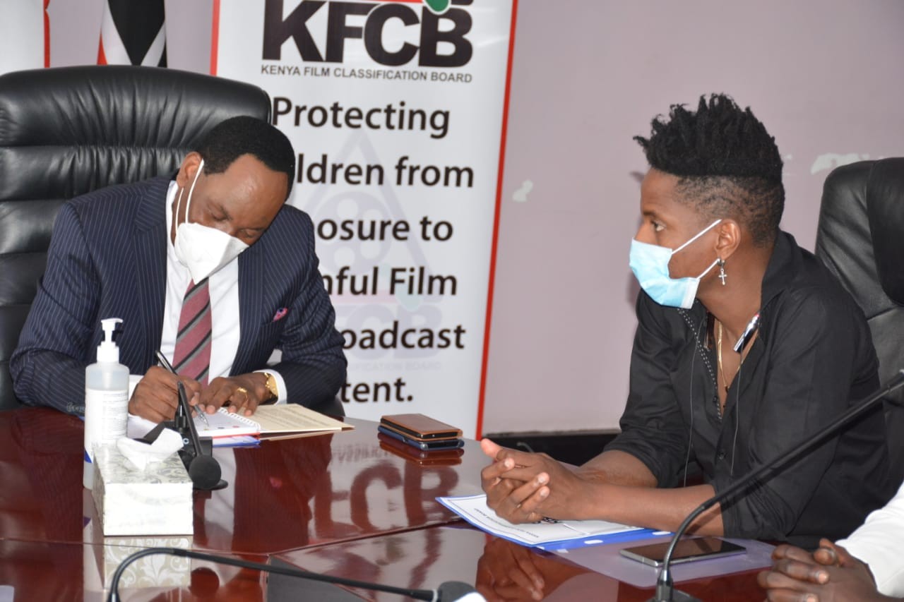 Comedian Eric Omondi and Ezekiel Mutua 