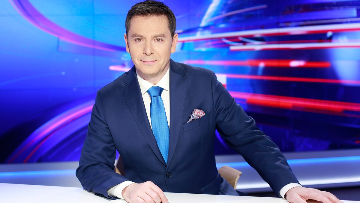 Michał Adamczyk w studiu TVP