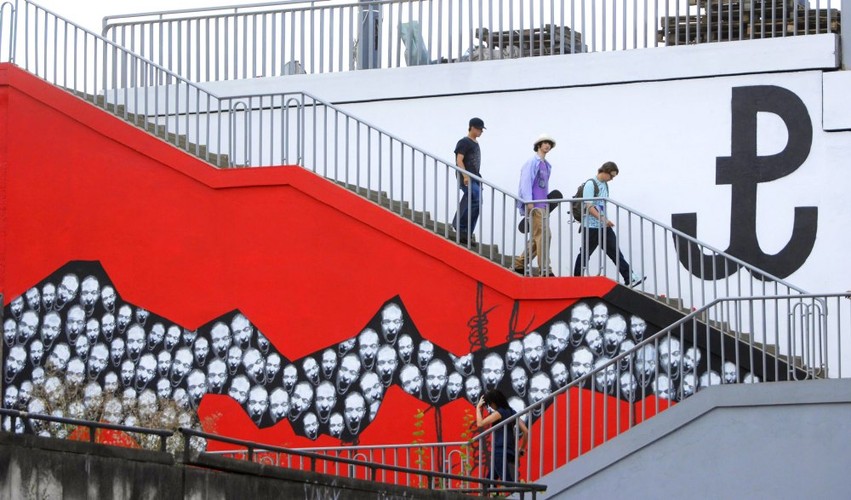 Mural upamiętniający Powstanie Warszawskie - Most Śląsko-Dąbrowski