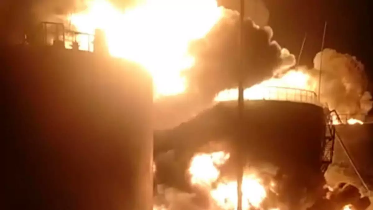 Spłonęła baza paliwowa pod Kijowem