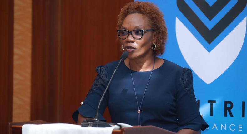  Centric Air Ambulance COO Betty Omune giving her remarks during the during the Centric Business to Business launch held at the Serena Hotel in Nairobi on the 26th of March 2019.