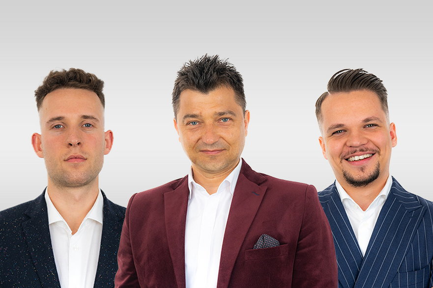 Zarząd Ekipa Investments (od lewej): Filip Bielecki (doradca zarządu), Łukasz Górski (prezes) i Krzysztof Misiałkiewicz (wiceprezes)