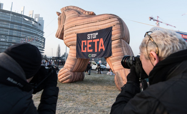 Protest przeciwko CETA