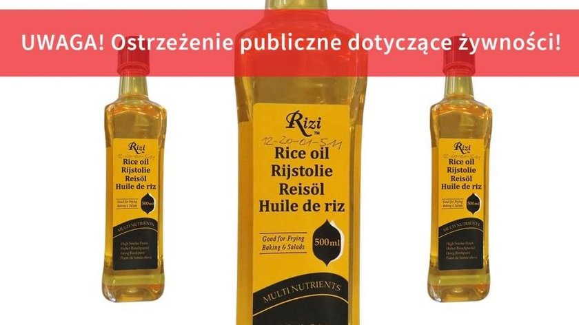 wycofany produkt - Rizi - olej z ryżu