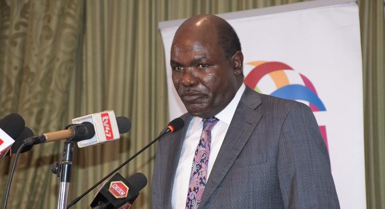 IEBC Chairman Wafula Chebukati during a stakeholders meeting with the Kenya Private Sector Alliance (KEPSA) on July 7, 2022