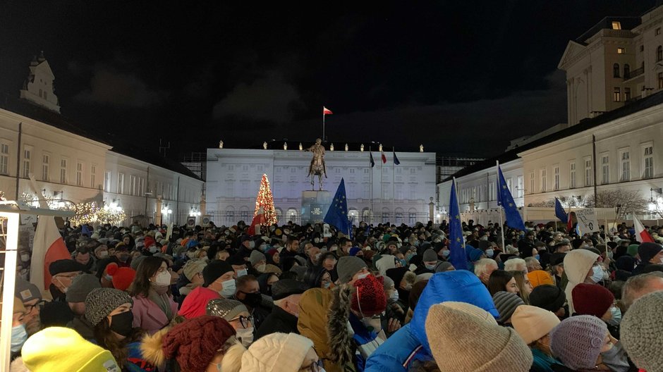 Lex TVN. Protest w Warszawie