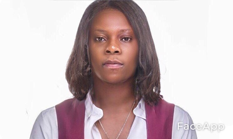  Stonebwoy's look as a woman according to Face App
