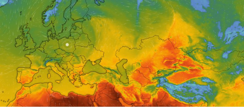 Temperatura w Europie