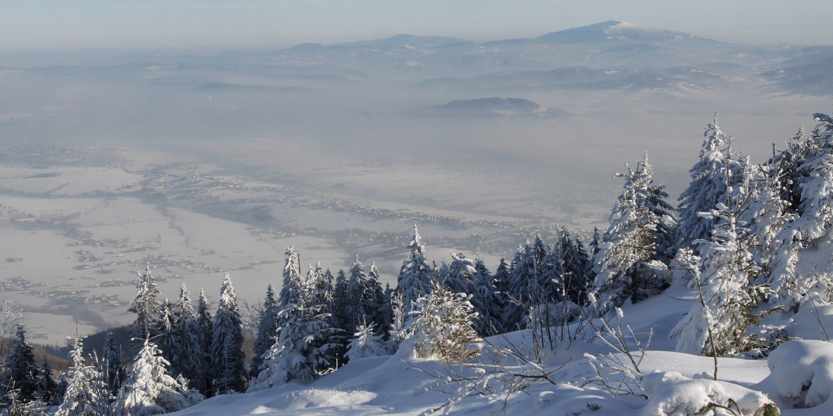 Śnieg w Beskidzie