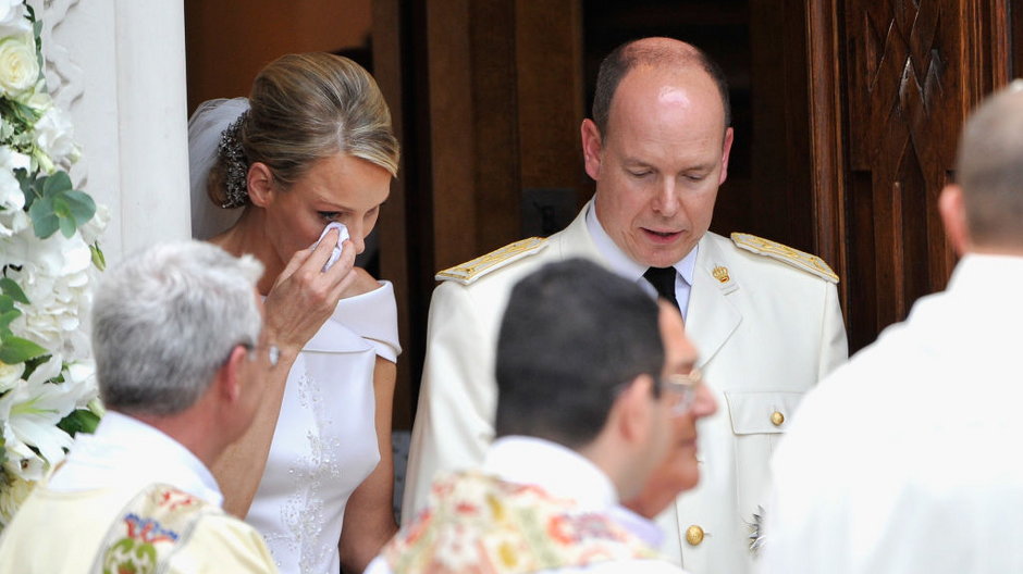 Para książęca Monako w dniu ślubu