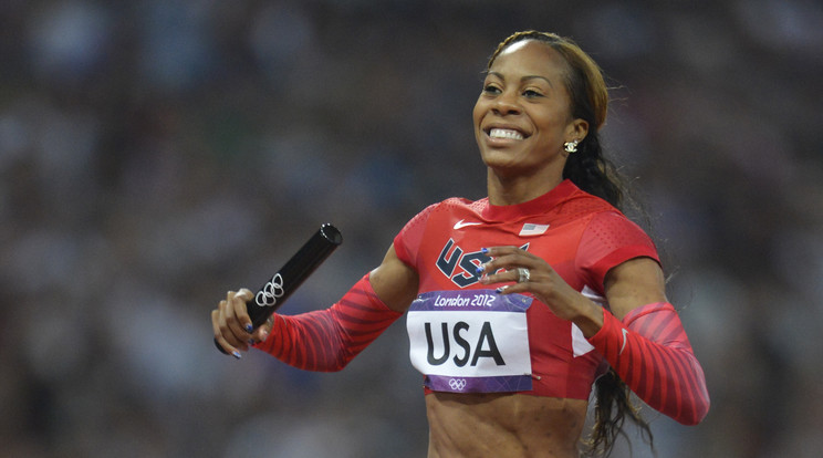 Sanya Richards-Ross a váltóval aranyérmes lett Pekingben /Fotó: AFP