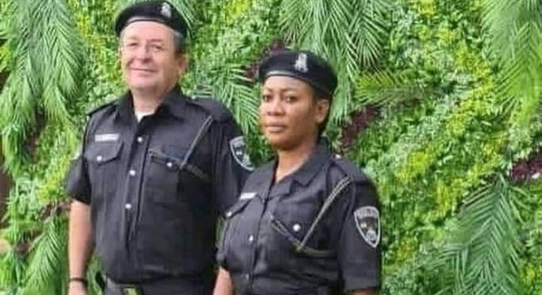 Nigerians raise alarm as white man gets recruited into their police service