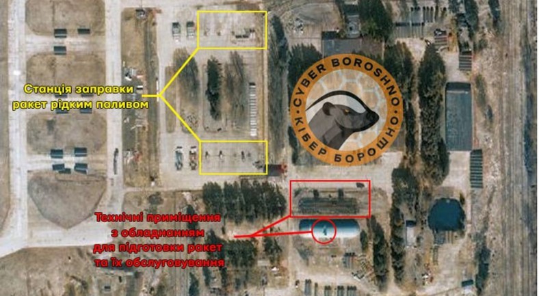 Miejsce, gdzie przygotowywano rakiety Ch-22/32 do misji bojowych na lotnisku w Szajkowce
