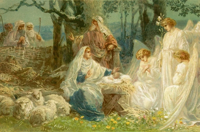 Rođenje Isusa Hrista, ilustracija