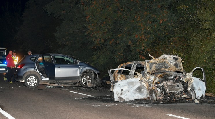 Halálos baleset a 33-as főúton / Fotó:  MTI Czeglédi Zsolt