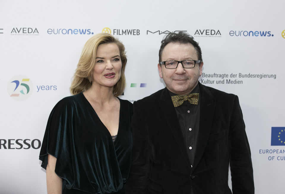 Zbigniew Zamachowski z żoną Moniką na rozdaniu Europejskich Nagród Filmowych