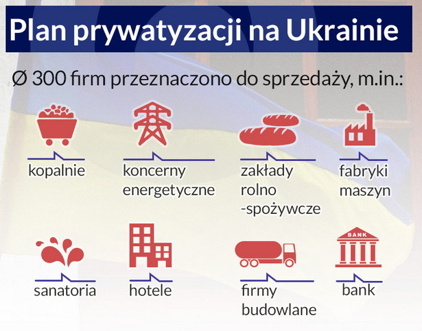 Plan prywatyzacji na Ukrainie (infografika Dariusz Gąszczyk/CC by Jennifer Boyer)