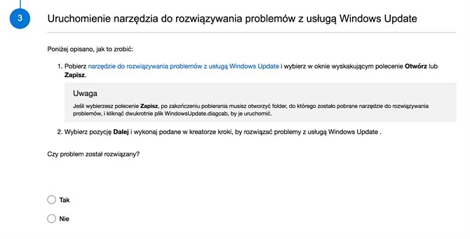 Rozwiązywanie problemów z usługą Windows Update