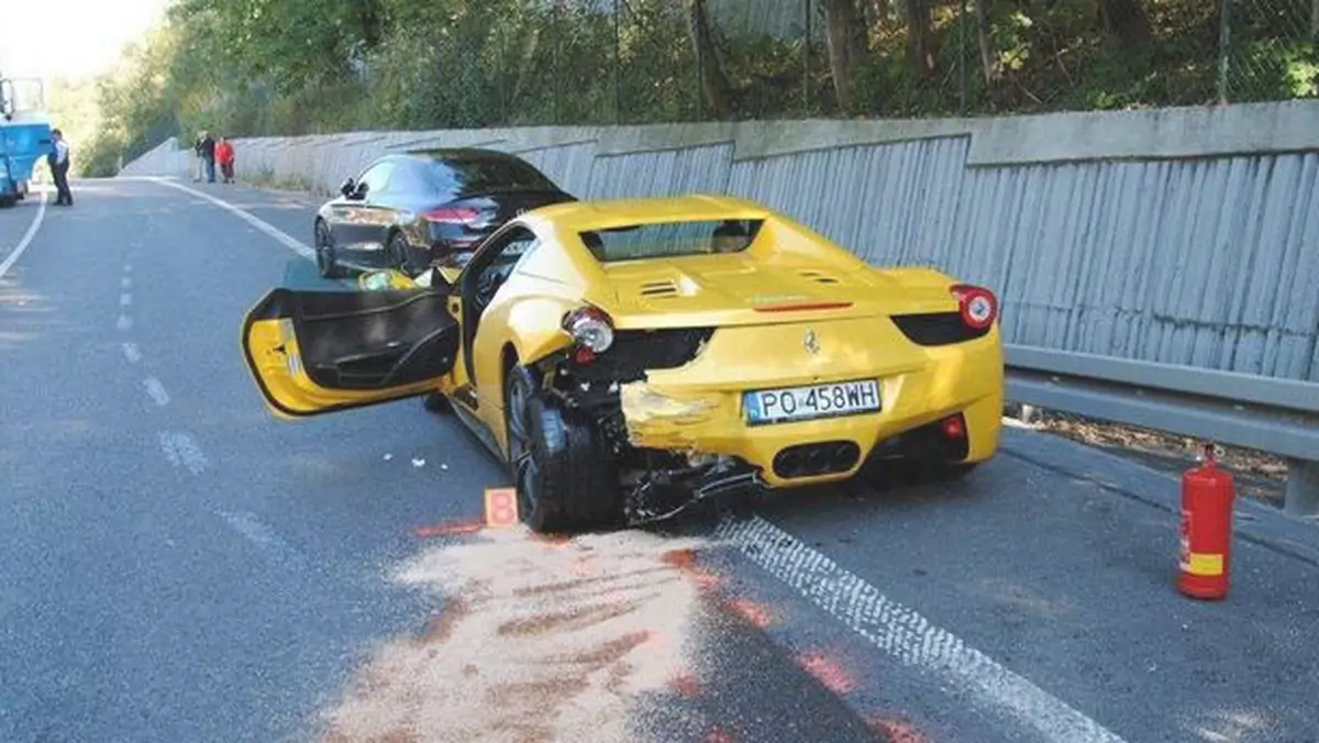 Rozbite Ferrari na Słowacji