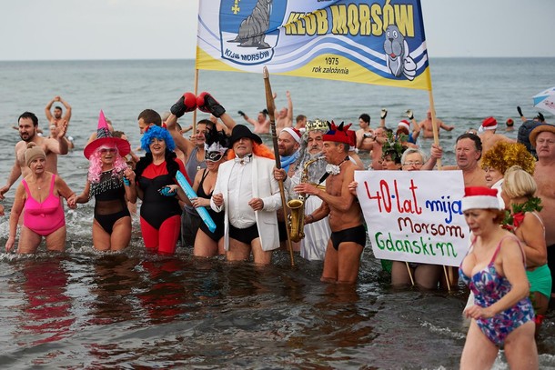 GDAŃSK NOWY ROK 2015 MORSY KĄPIEL 