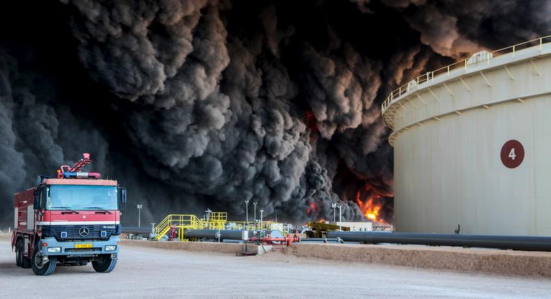 Major oil pipeline hit by blast south of Libya's Ras Lanuf, NOC says