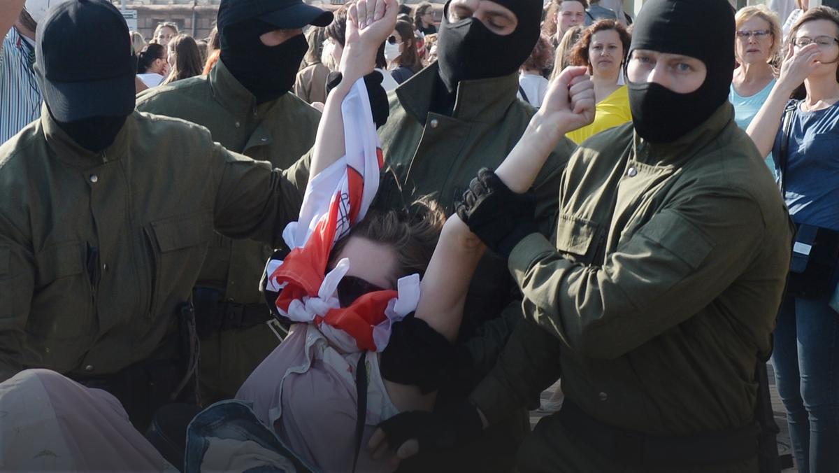 Trwa protest kobiet w Mińsku