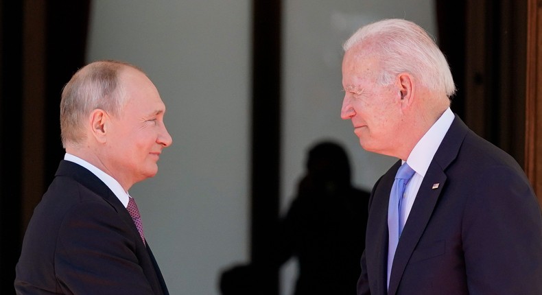 President Joe Biden and Russian President Vladimir Putin, arrive to meet at the 'Villa la Grange', June 16, 2021, in Geneva, Switzerland.Patrick Semansky, File/Associates Press