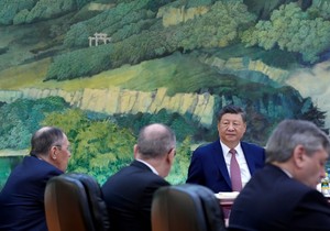 Si Đinping i Sergej Lavrov na sastanku u Pekingu 15. aprila