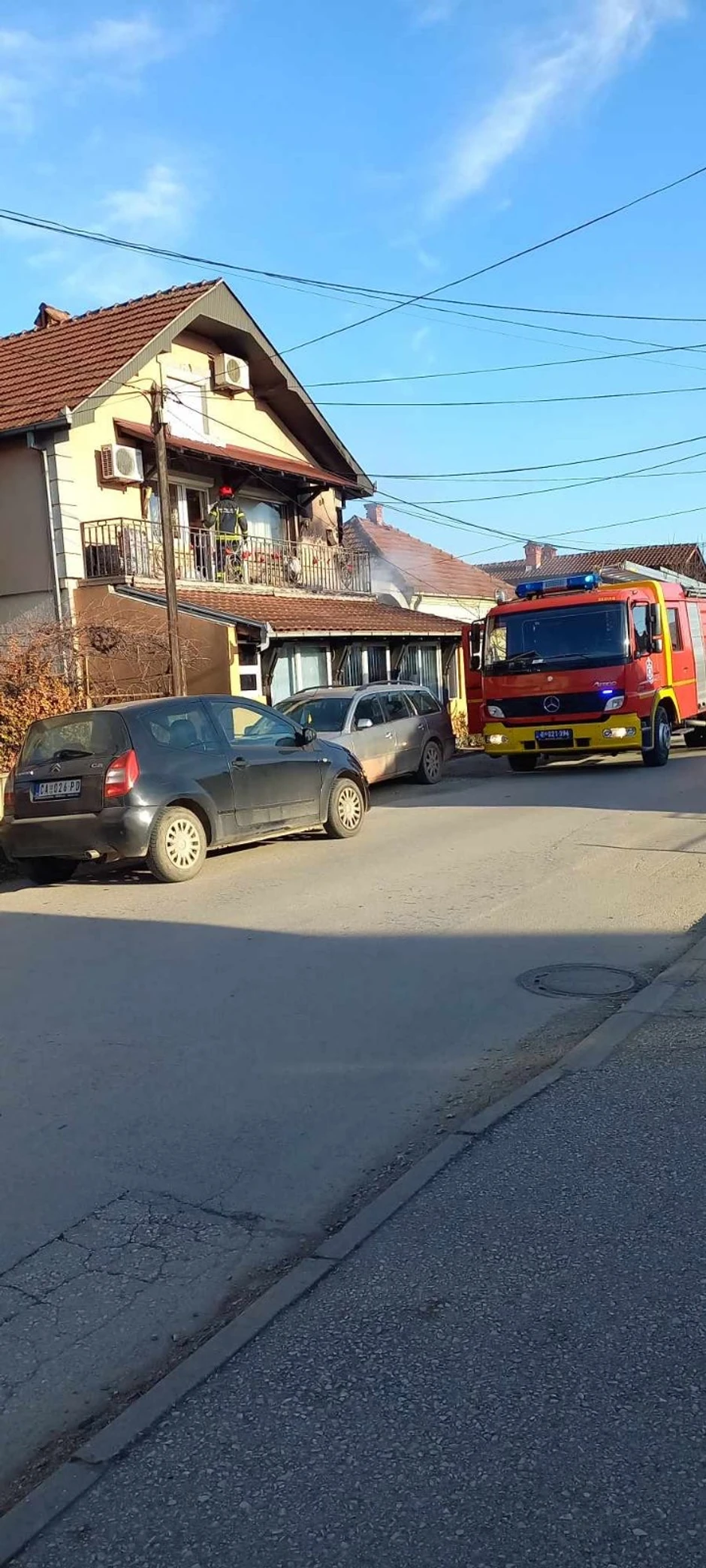 Požar u čačanskom naselju Suvi Breg