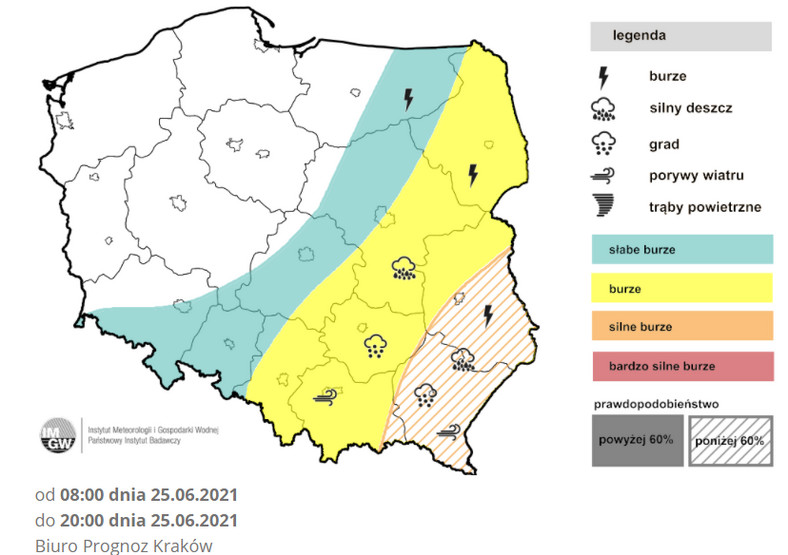 Prognoza burz na piątek