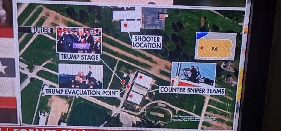 Foks Njuz je objavio grafiku koja pokazuje gde se ko nalazio u trenutku napada na Trampa