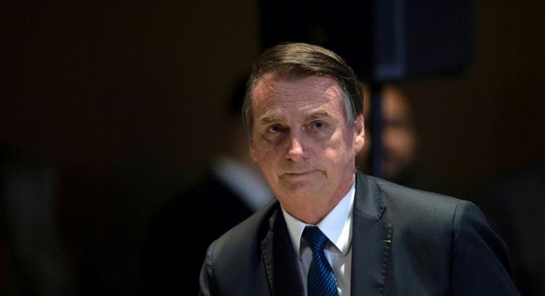 Brazilian President Jair Bolsonaro speaks during a meeting with evangelical leaders April 11 in Rio