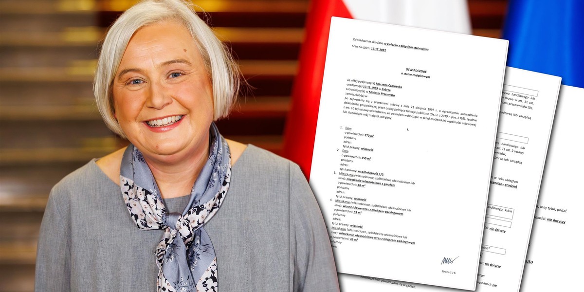 Marzena Czarnecka jest ministrem przemysłu. Właśnie ujawniła swój majątek. Okazuje się, że inwestuje w nieruchomości. 