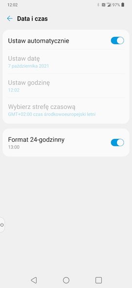 Synchronizacja czasu w smartfonie